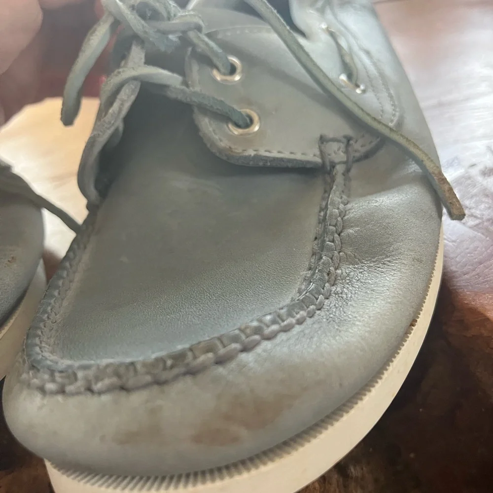 Timberland Boat Shoes Mens Size 11 Blue Nubuck Leather Eyelet Casual Deck Shoes